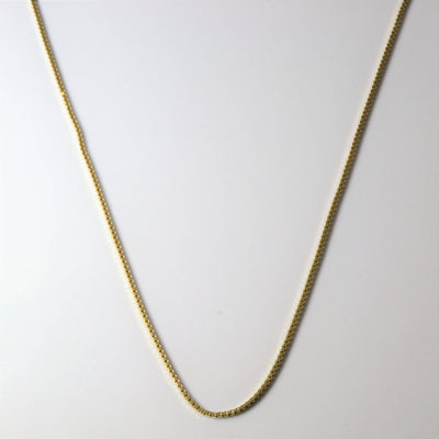 10k Yellow Gold Box Chain | 20