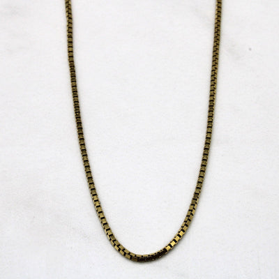 10k Yellow Gold Box Chain | 20