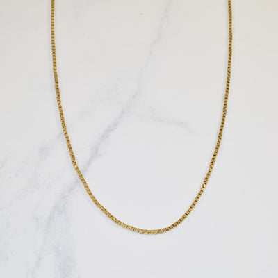 10k Yellow Gold Box Chain | 20