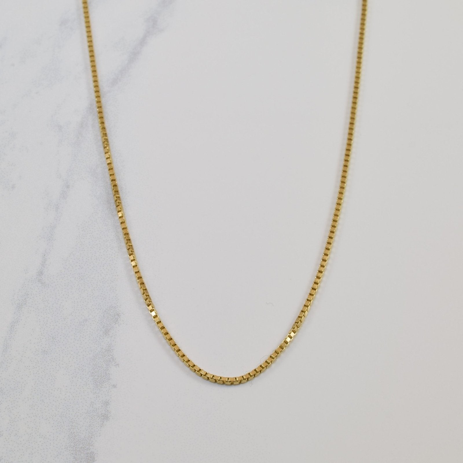 10k Yellow Gold Box Chain | 20" | - 100 Ways
