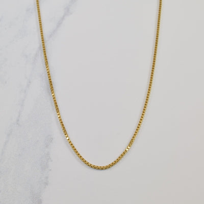 10k Yellow Gold Box Chain | 20