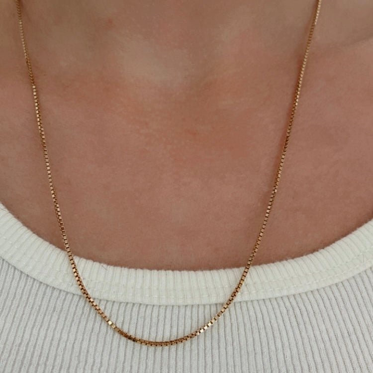 10k Yellow Gold Box Chain | 20" | - 100 Ways