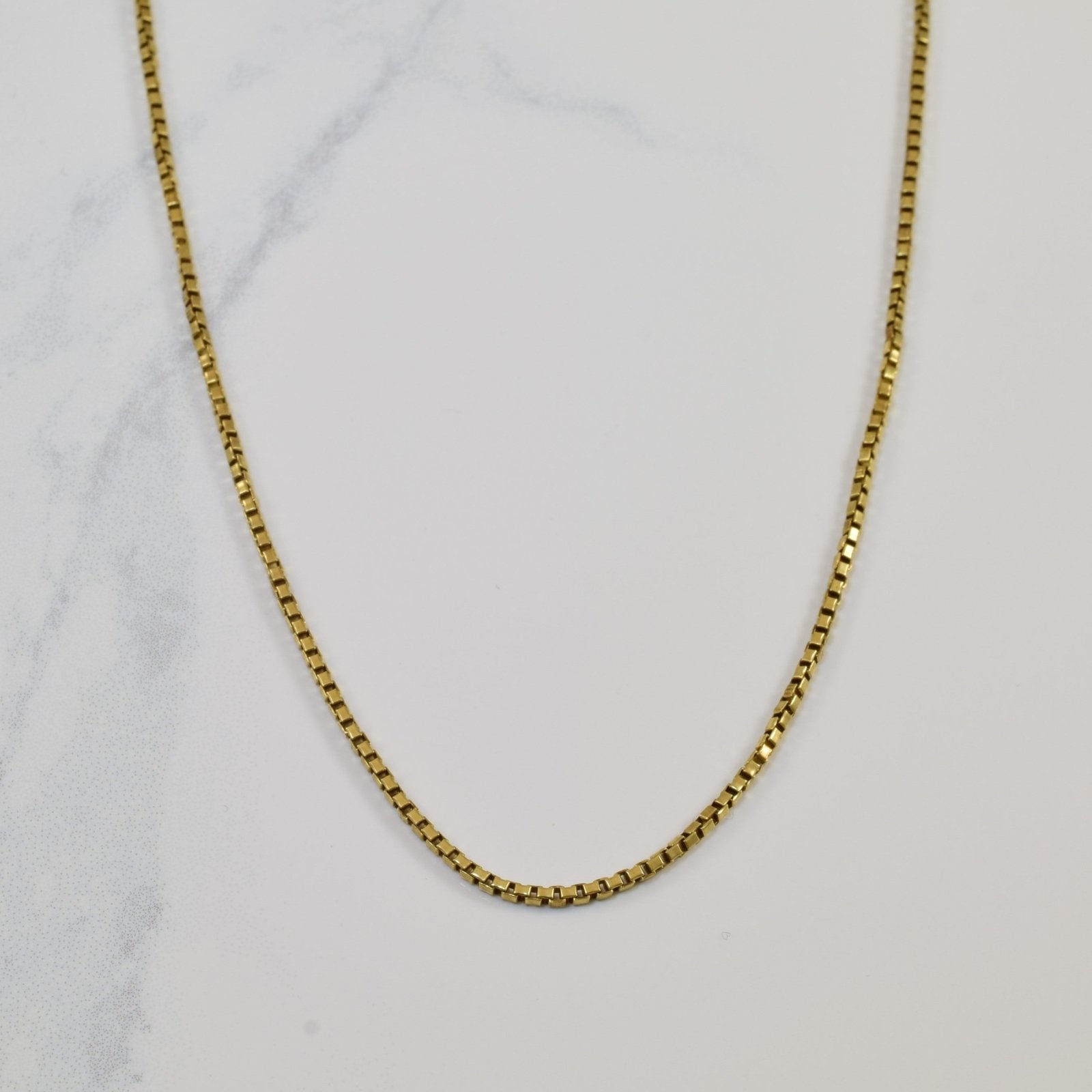 10k Yellow Gold Box Chain | 21" | - 100 Ways