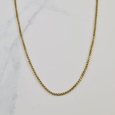 10k Yellow Gold Box Chain | 21