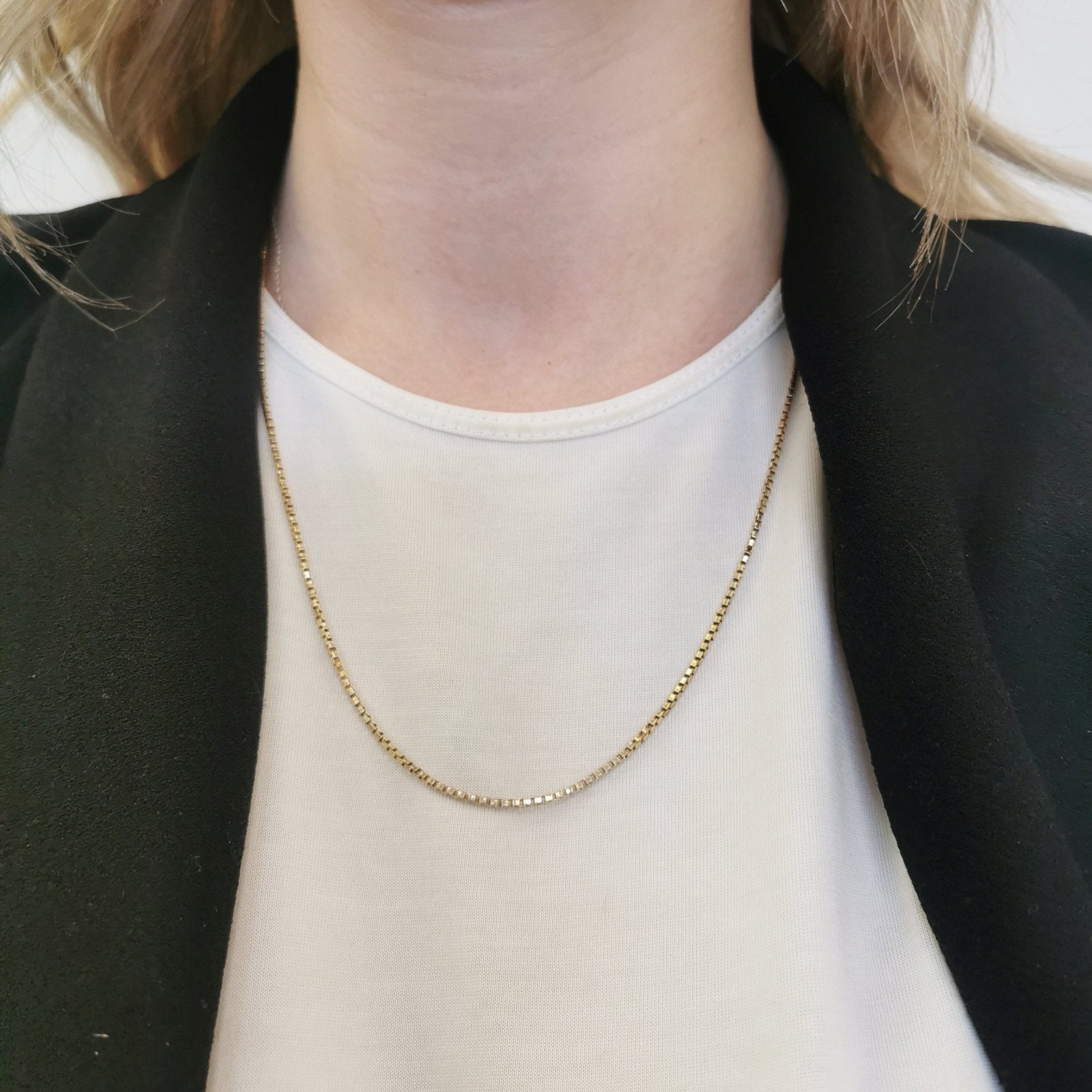 10k Yellow Gold Box Chain | 21" | - 100 Ways