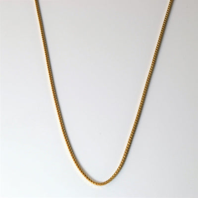 10k Yellow Gold Box Chain | 22