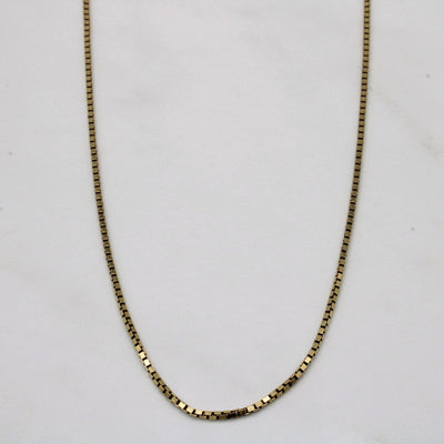 10k Yellow Gold Box Chain | 22