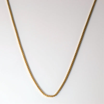 10k Yellow Gold Box Chain | 22