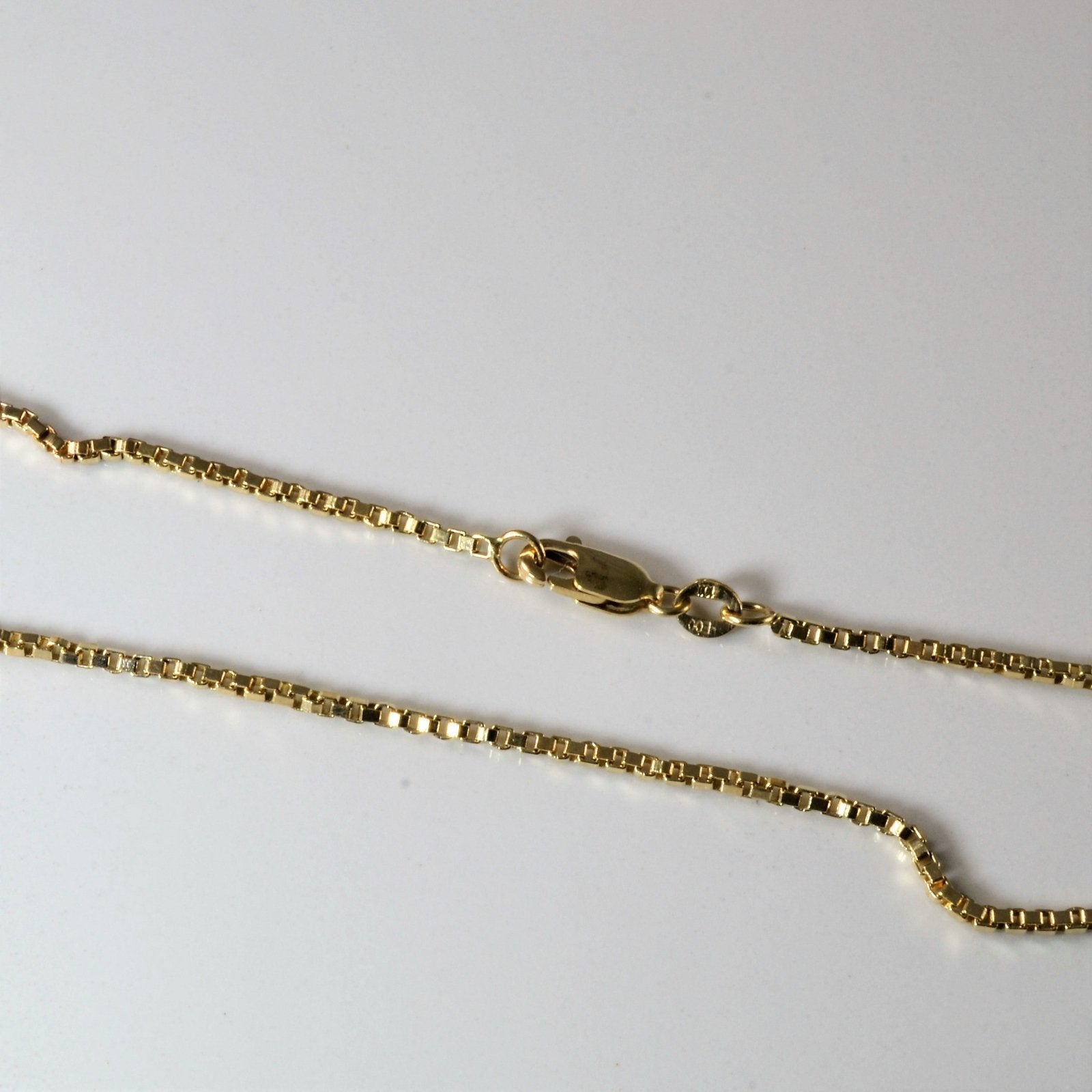 10k Yellow Gold Box Chain | 22