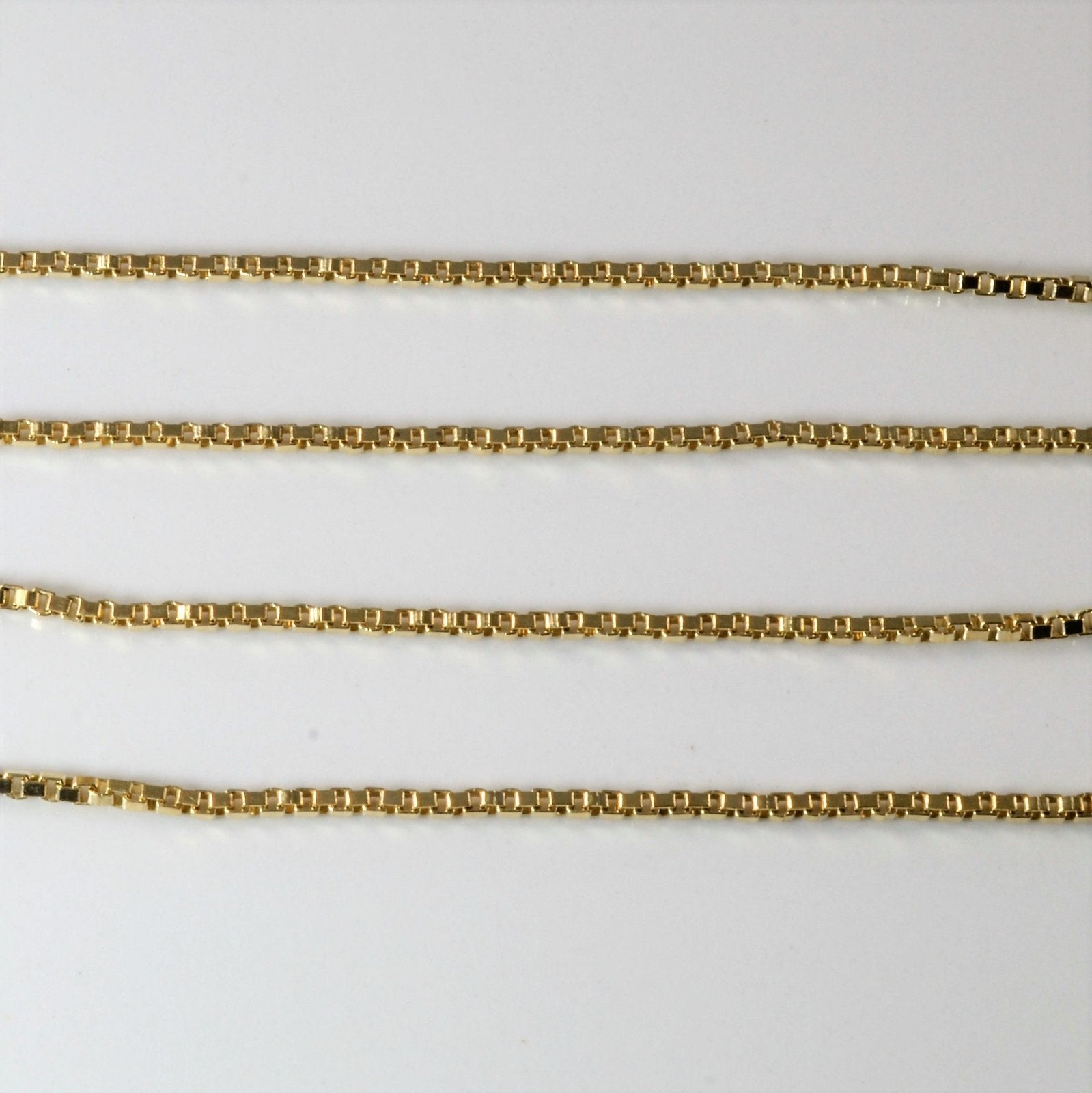 10k Yellow Gold Box Chain | 22" | - 100 Ways