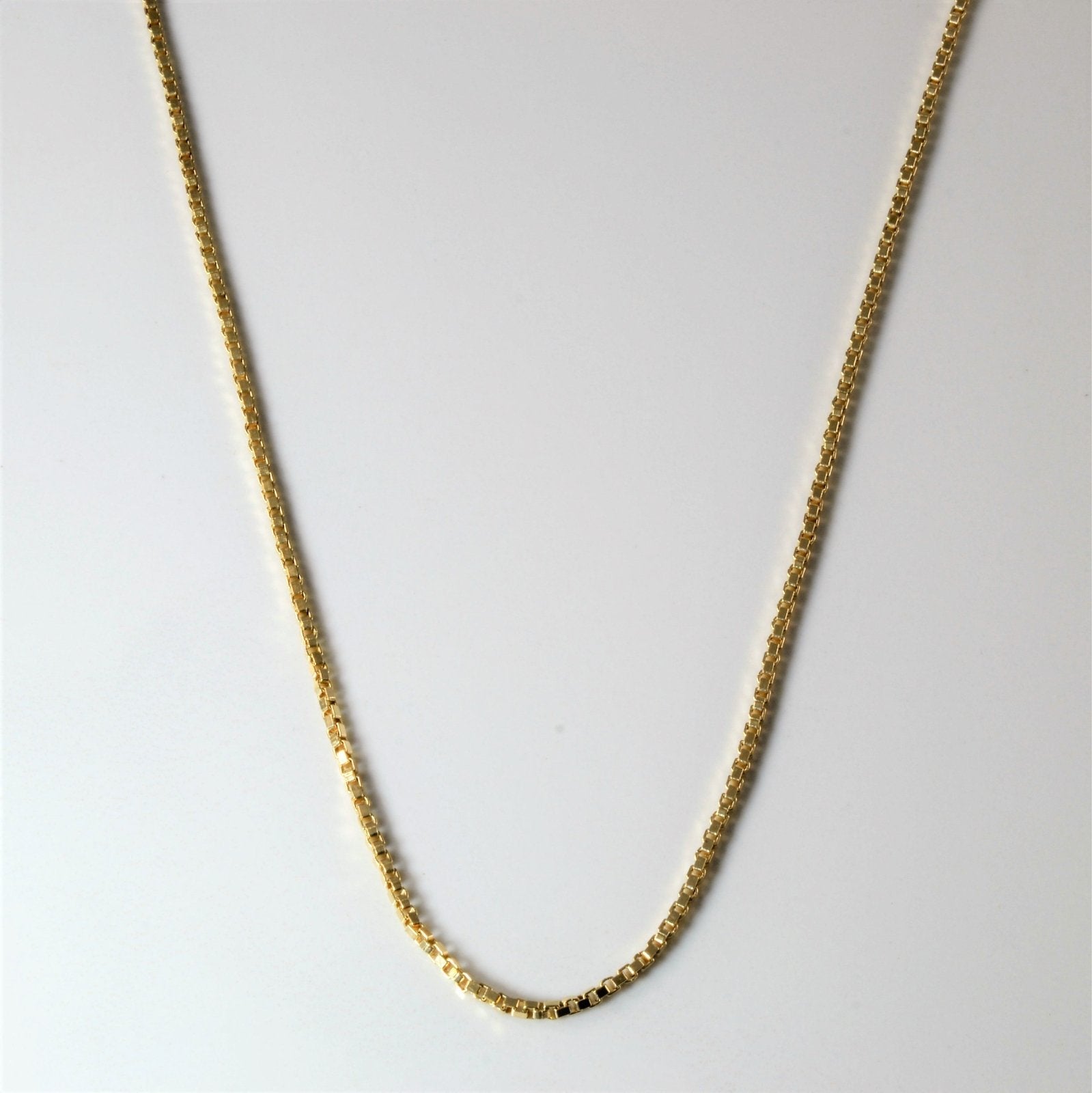 10k Yellow Gold Box Chain | 22