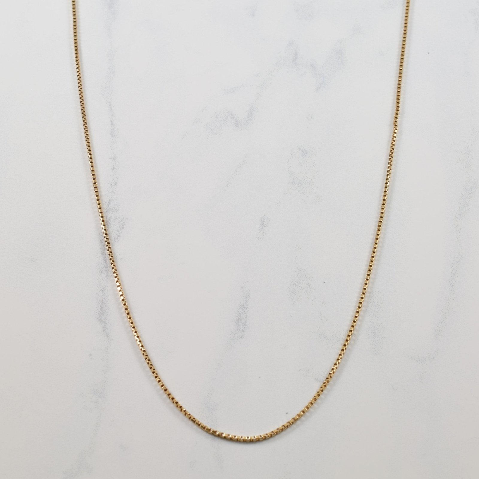 10k Yellow Gold Box Chain | 22" | - 100 Ways