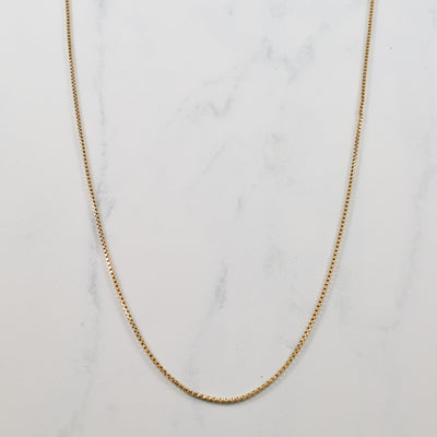 10k Yellow Gold Box Chain | 22