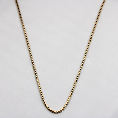 10k Yellow Gold Box Chain | 22