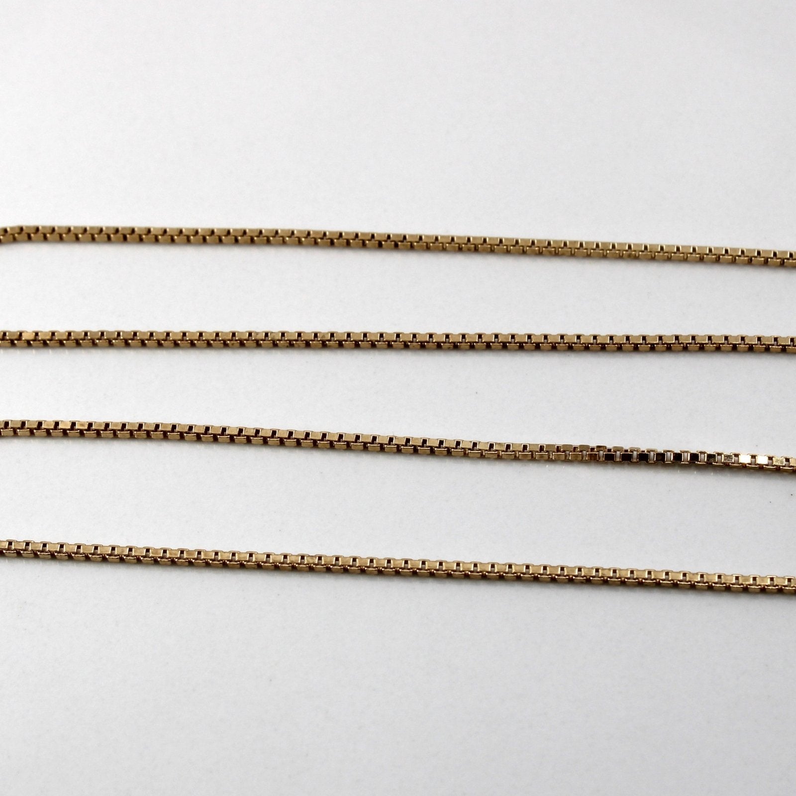 10k Yellow Gold Box Chain | 22"| - 100 Ways