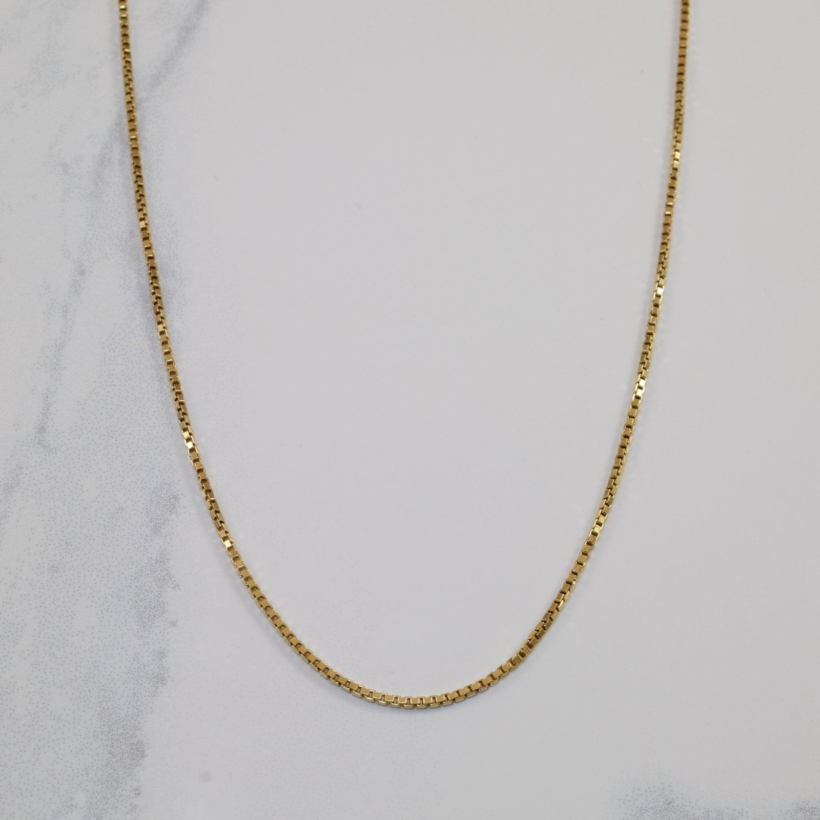 10k Yellow Gold Box Chain | 22" | - 100 Ways