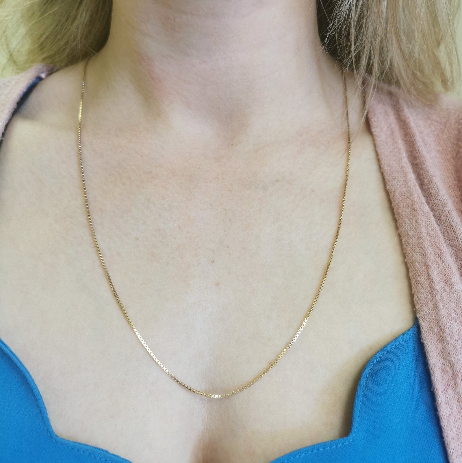 10k Yellow Gold Box Chain | 22" | - 100 Ways
