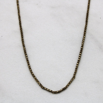 10k Yellow Gold Box Chain | 22
