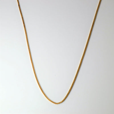 10k Yellow Gold Box Chain | 24