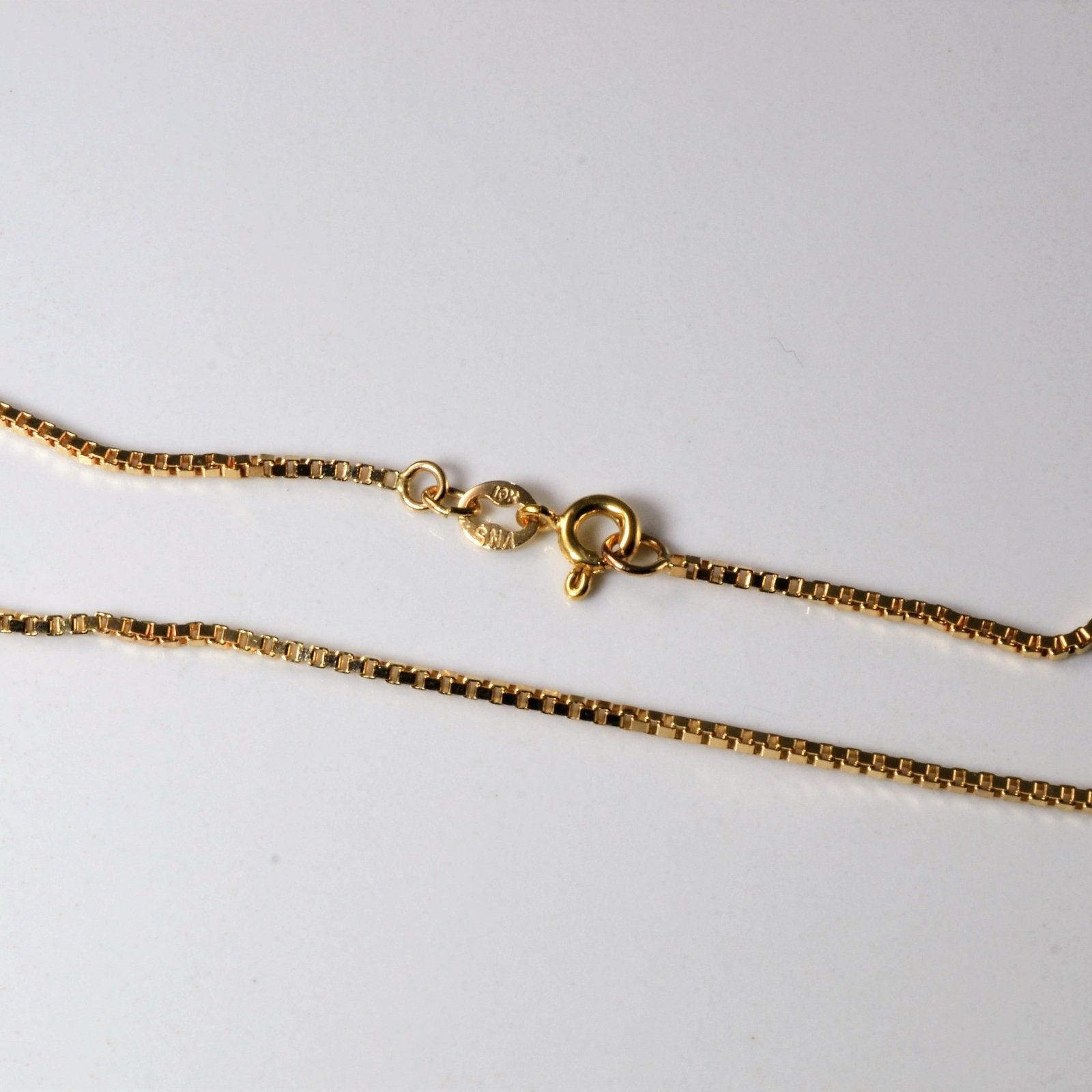 10k Yellow Gold Box Chain | 24"| - 100 Ways