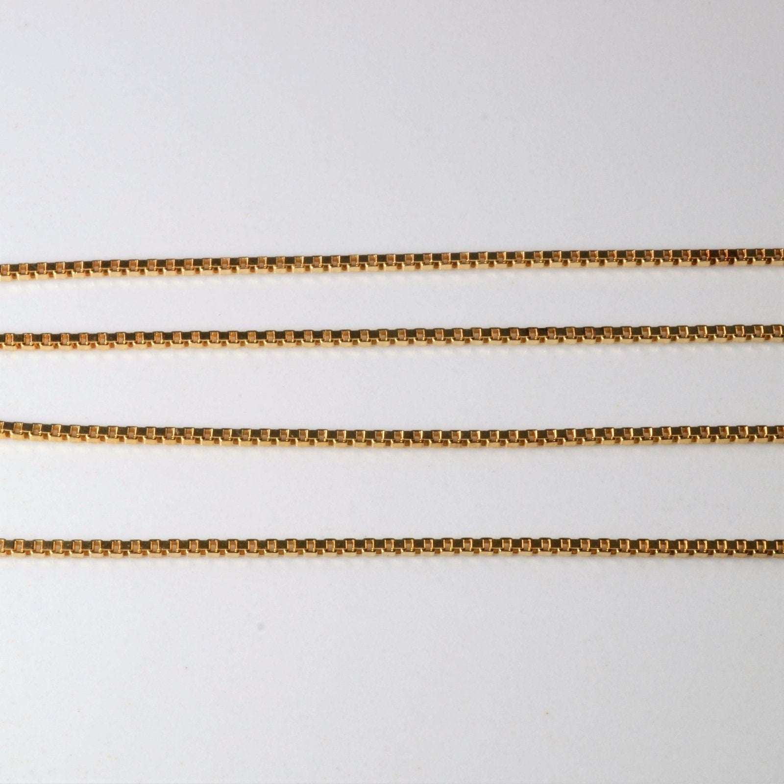 10k Yellow Gold Box Chain | 24"| - 100 Ways