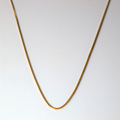 10k Yellow Gold Box Chain | 24