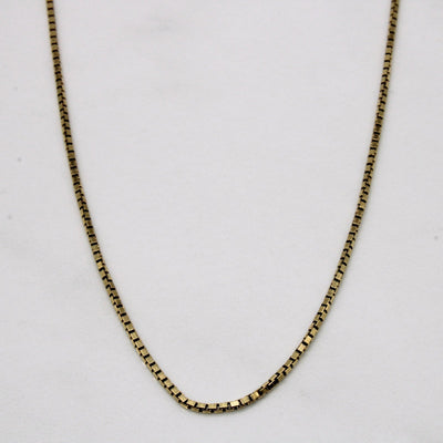 10k Yellow Gold Box Chain | 24