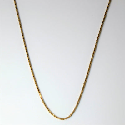 10k Yellow Gold Box Chain | 24