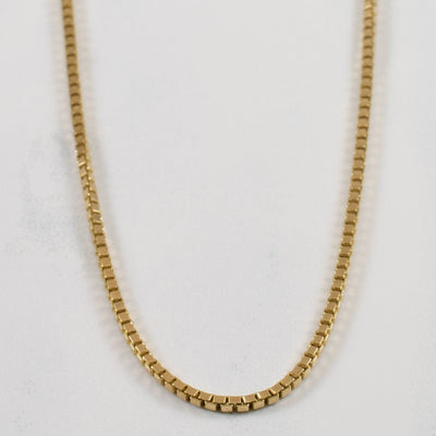 10k Yellow Gold Box Chain | 24