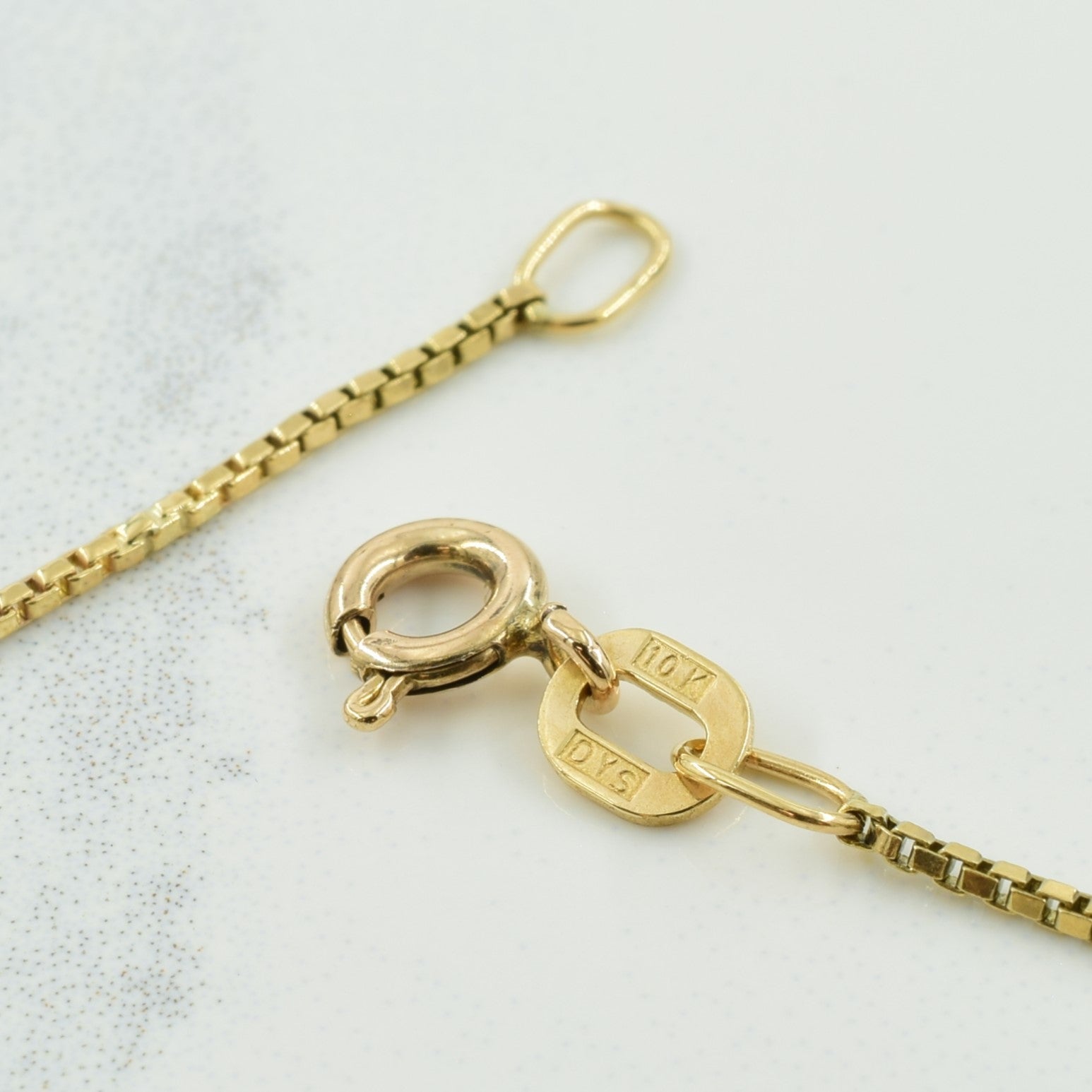 10k Yellow Gold Box Chain | 24