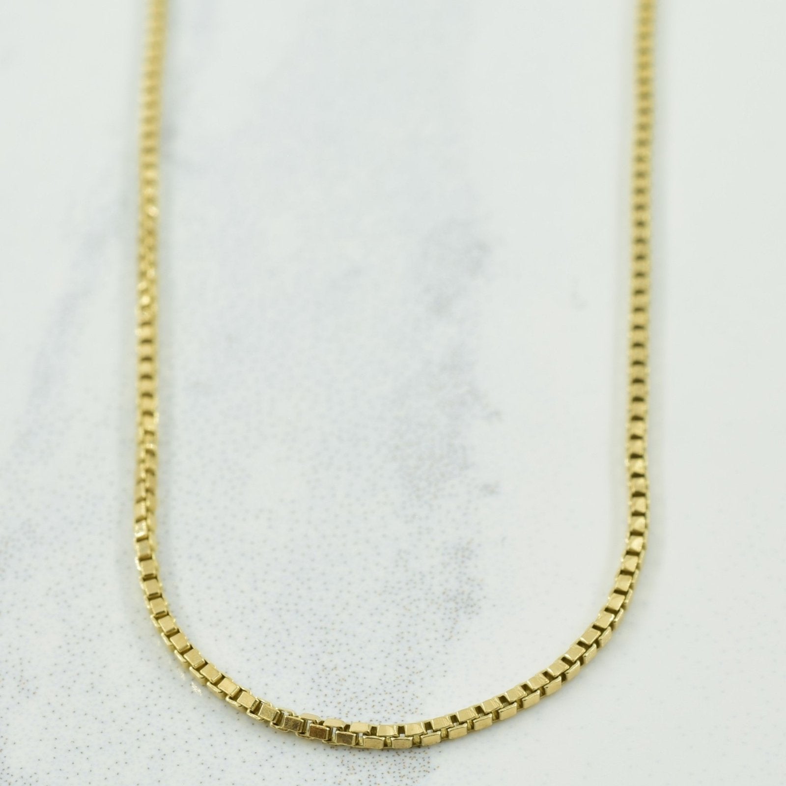 10k Yellow Gold Box Chain | 24