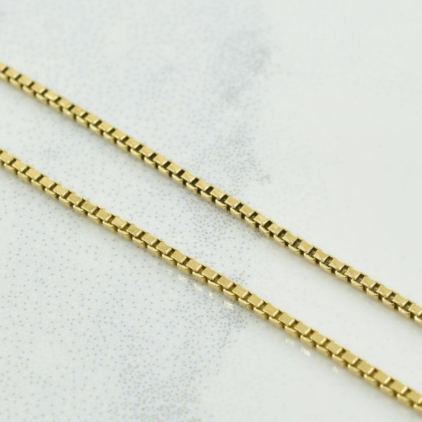 10k Yellow Gold Box Chain | 24