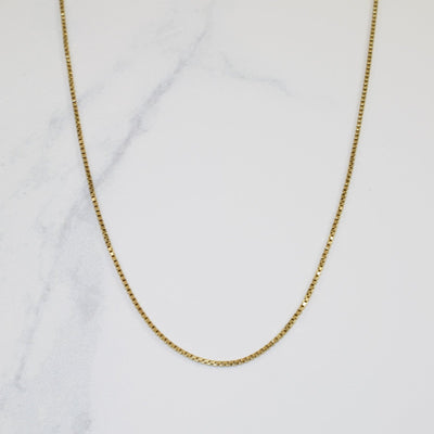 10k Yellow Gold Box Chain | 24