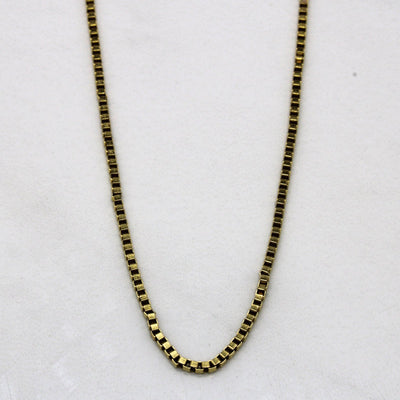10k Yellow Gold Box Chain | 24