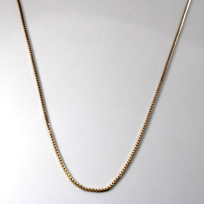 10k Yellow Gold Box Chain | 25