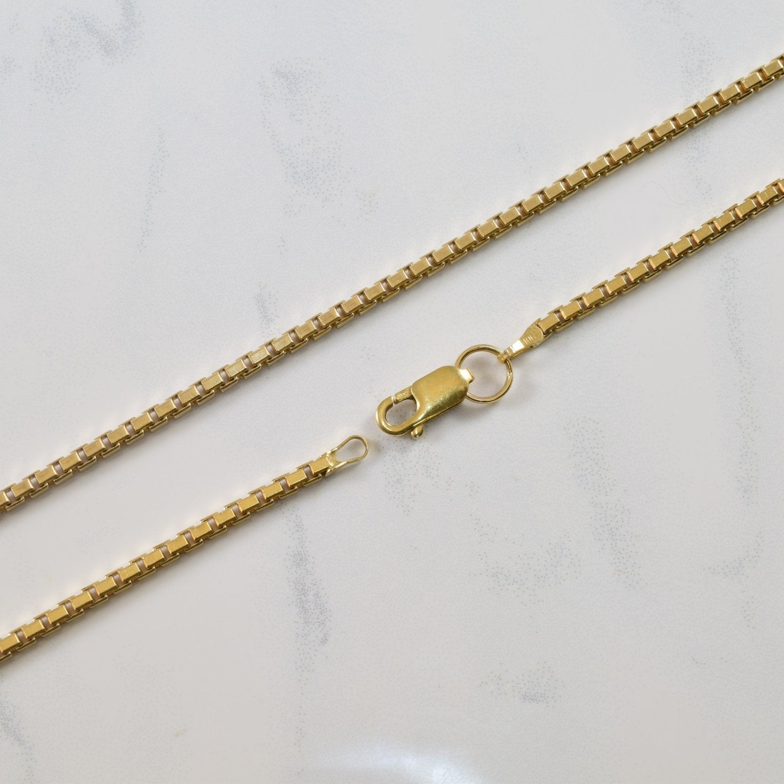 10k Yellow Gold Box Chain | 26