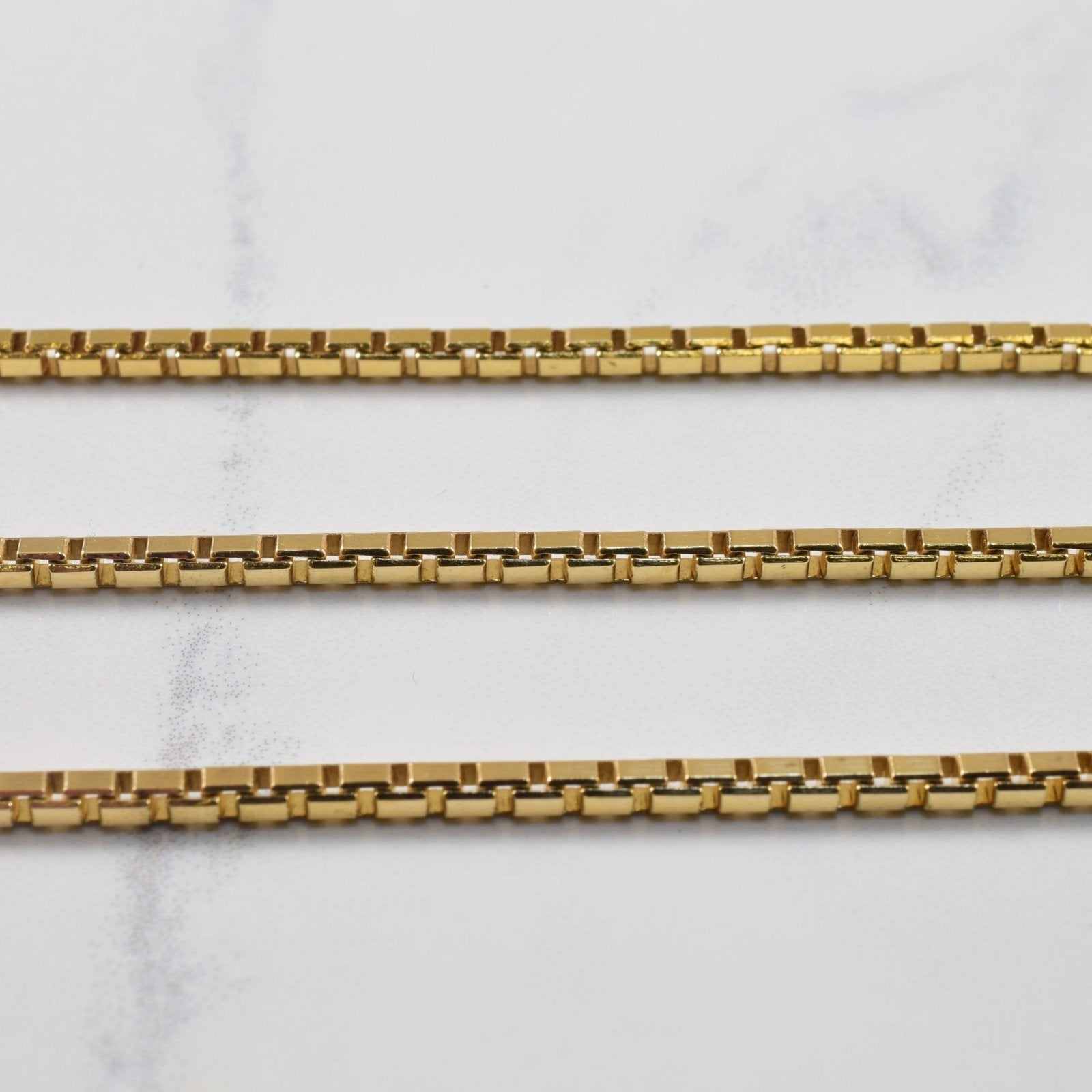 10k Yellow Gold Box Chain | 26