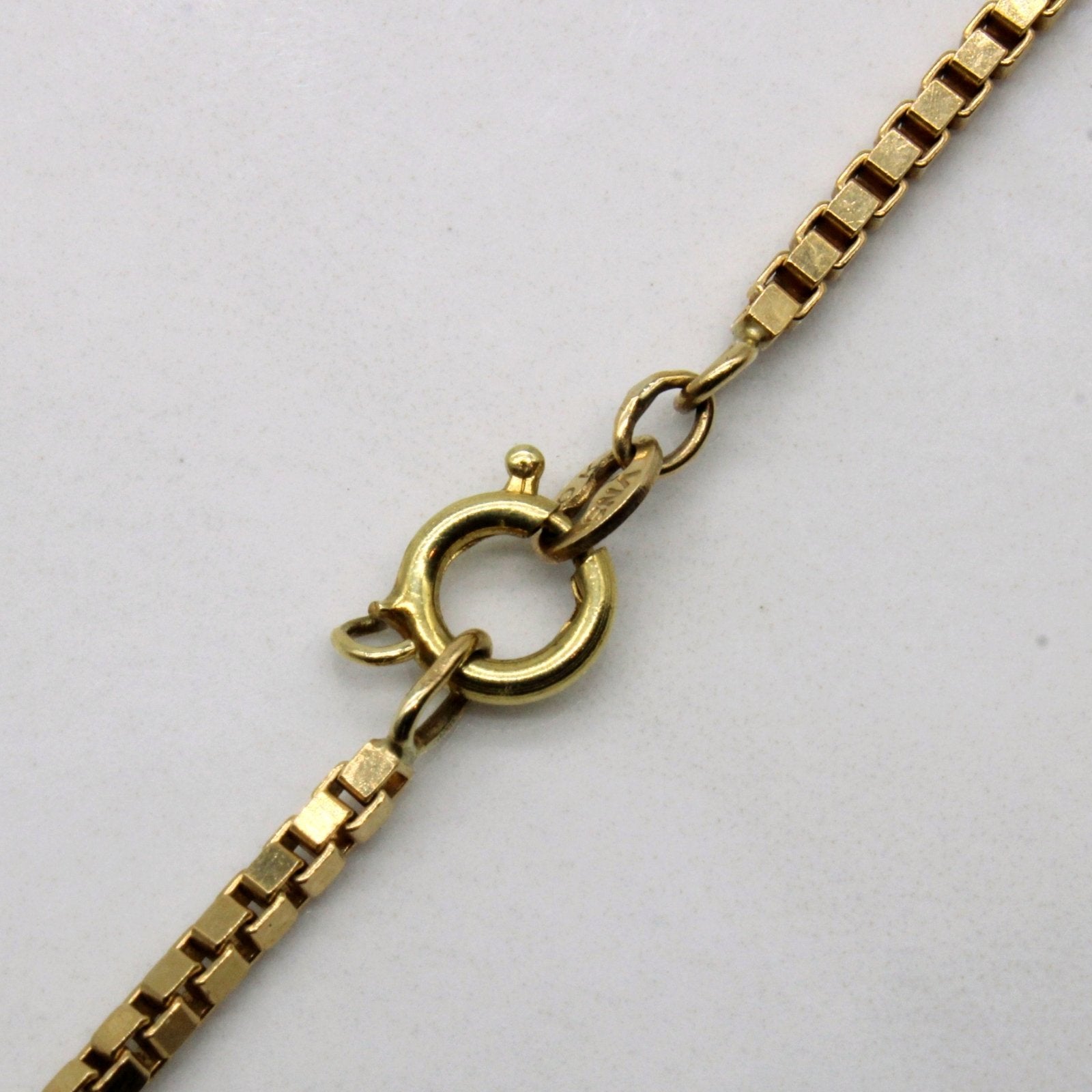 10k Yellow Gold Box Link Chain | 15" | - 100 Ways