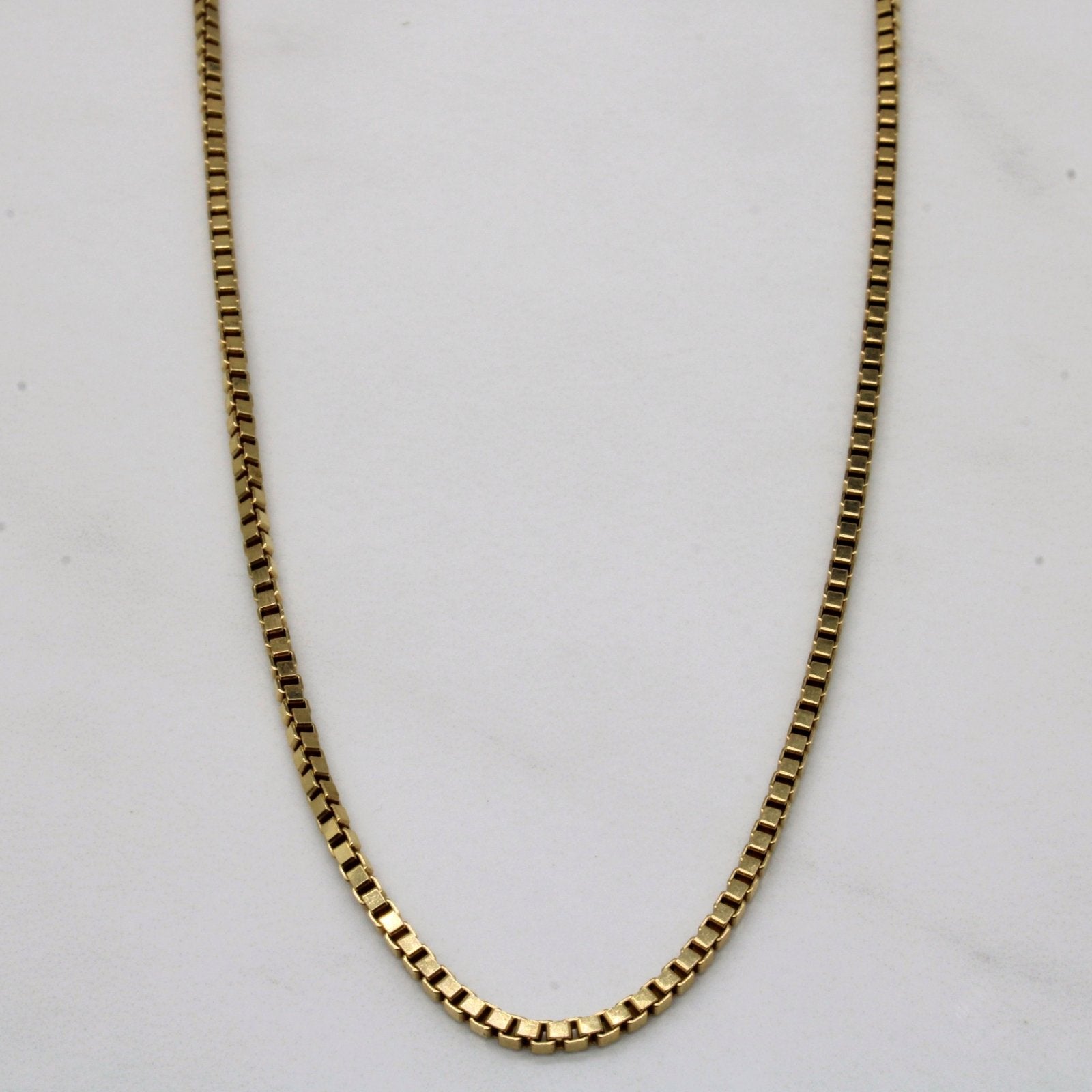 10k Yellow Gold Box Link Chain | 15" | - 100 Ways