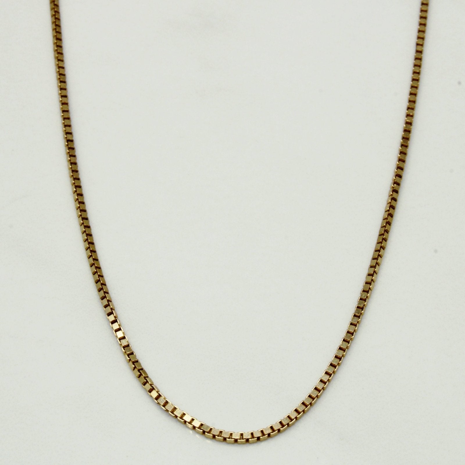 10k Yellow Gold Box Link Chain | 16" | - 100 Ways