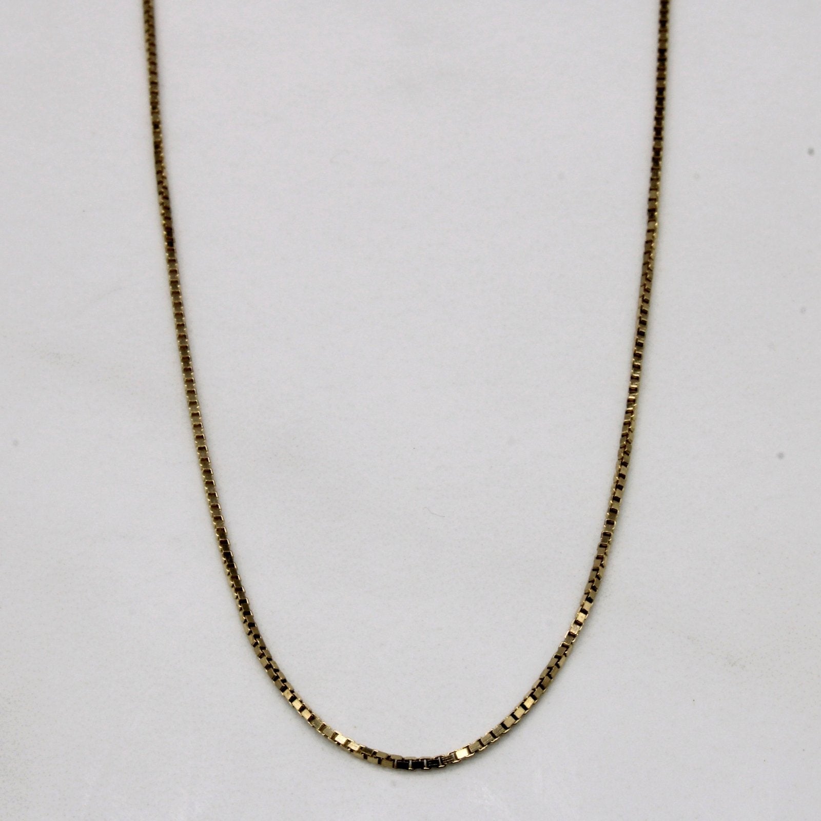 10k Yellow Gold Box Link Chain | 16