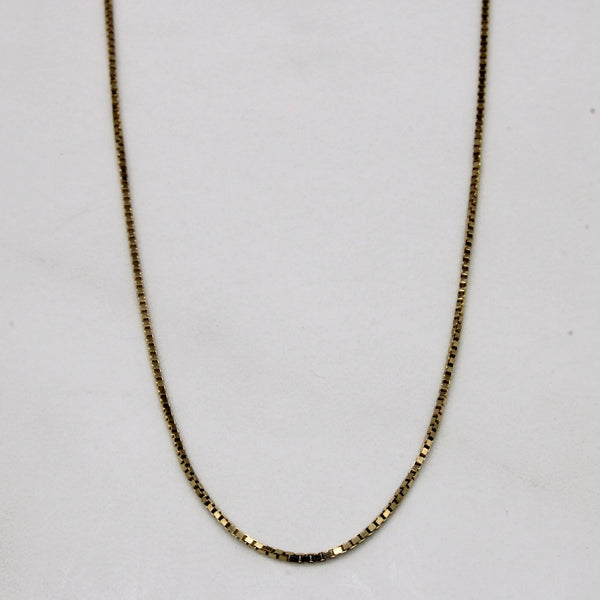 10k Yellow Gold Box Link Chain | 16