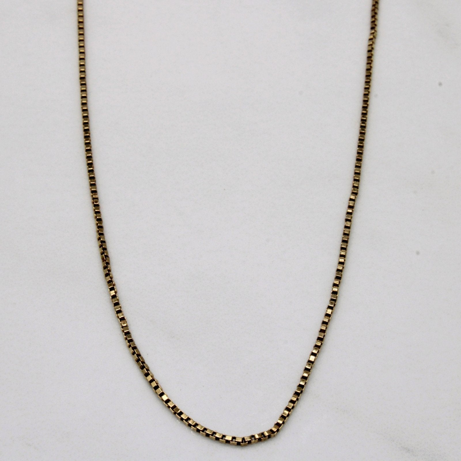 10k Yellow Gold Box Link Chain | 16" | - 100 Ways