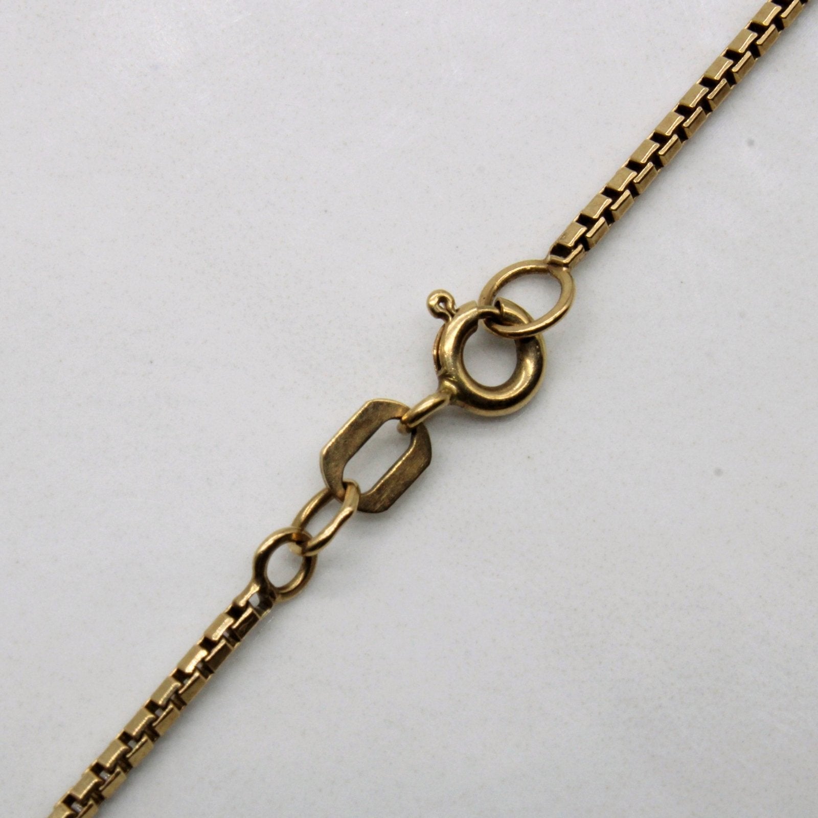 10k Yellow Gold Box Link Chain | 16