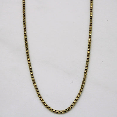 10k Yellow Gold Box Link Chain | 16