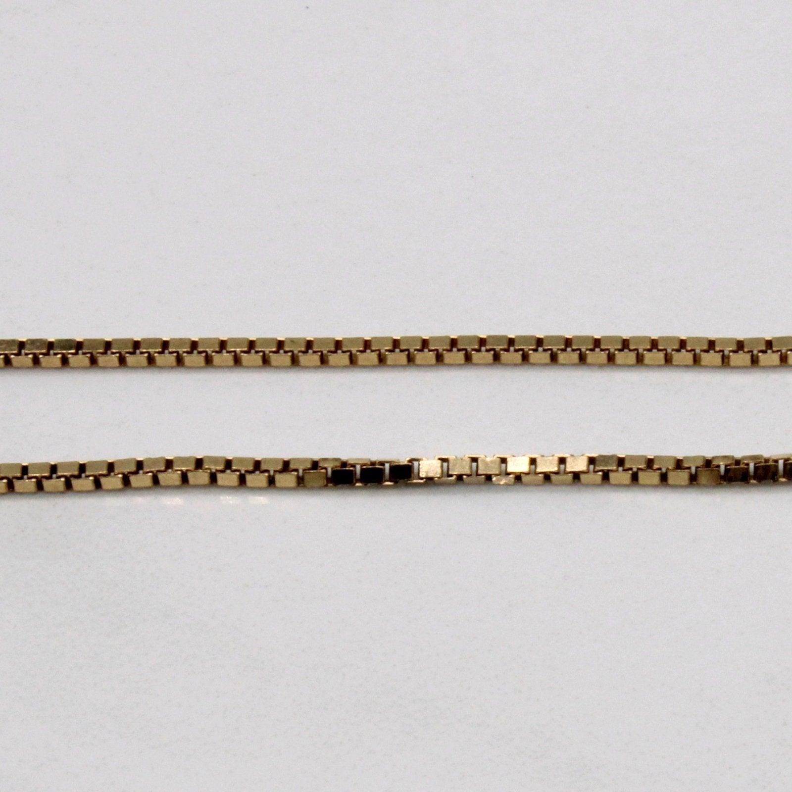 10k Yellow Gold Box Link Chain | 16