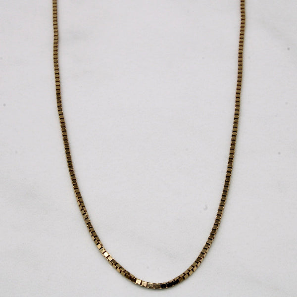 10k Yellow Gold Box Link Chain | 16