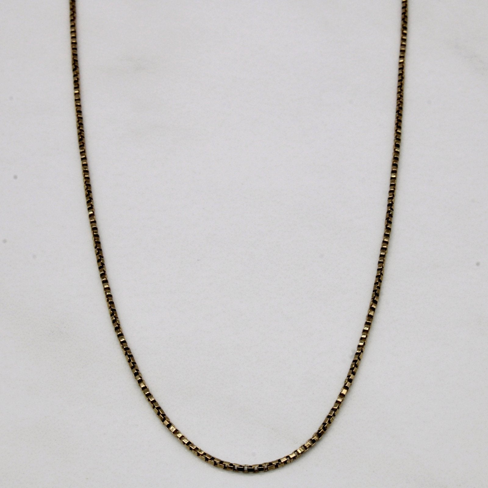 10k Yellow Gold Box Link Chain | 16" | - 100 Ways