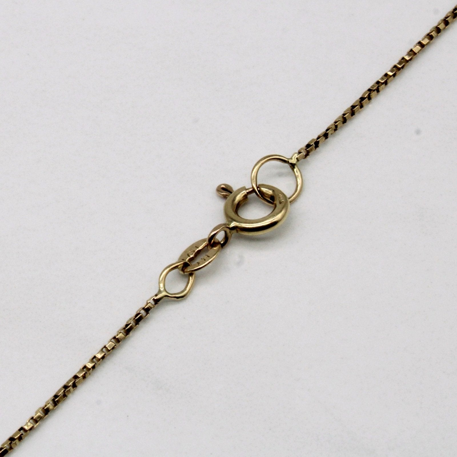 10k Yellow Gold Box Link Chain | 16" | - 100 Ways