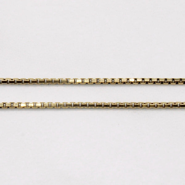 10k Yellow Gold Box Link Chain | 16